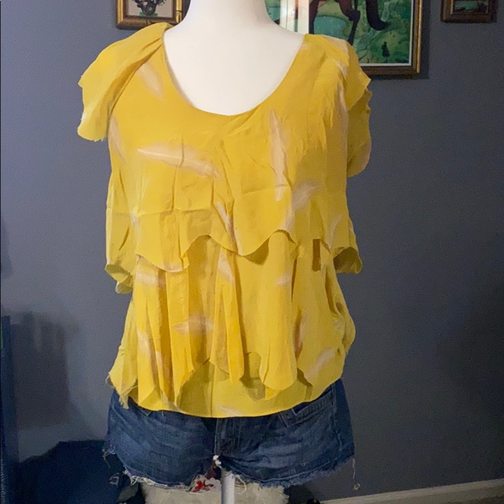 Yellow Silk Blouse